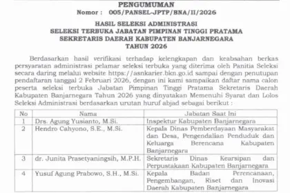 Calon Sekda Banjarnegara