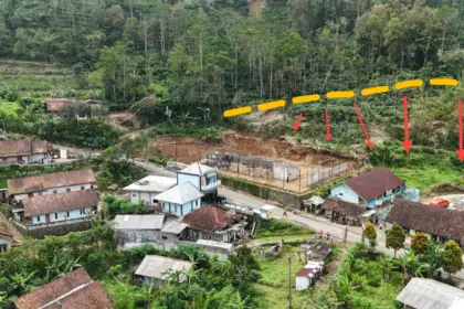 Kondisi pergerakan tanah di desa binangun karangkobar