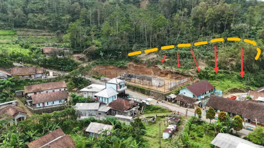 Kondisi pergerakan tanah di desa binangun karangkobar