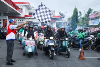 Touring Vespa, Wagub Siapkan aplikasi darurat driver ojol