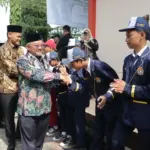 Menteri Pendidikan dasar saat peresmian 44 sekolah yang telah selesai revitalisasi