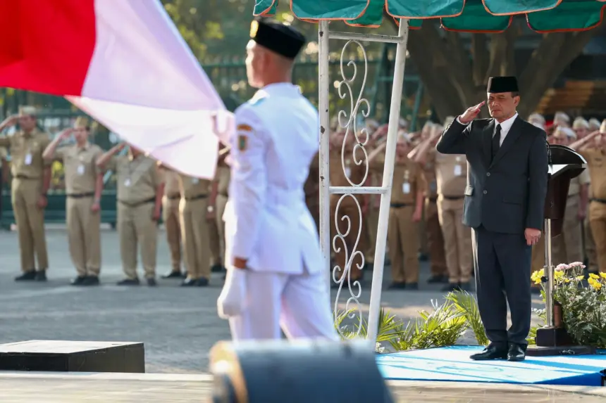 Gubernur Ahmad Luthfi dalam Upacara Hari Lahir Pancasila