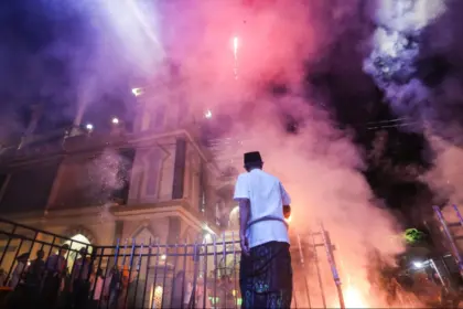 Pawai obor peringatan 1 Muharram di Jepara meriah