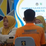 Warga Binaan Rutan Banjarnegara saat menjalani cek kesehatan gratis