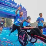 Gubernur Jateng bersama dengan putranya dalam Borobudur Playon 2026