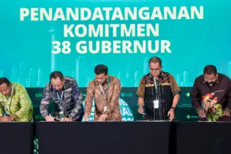 Gubernur Jateng saat penandatanganan komitmen dalam penanganan kusta di Jateng lewat program Speling