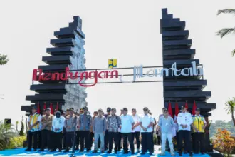 Peresmian bendungan jlantah di Karanganyar