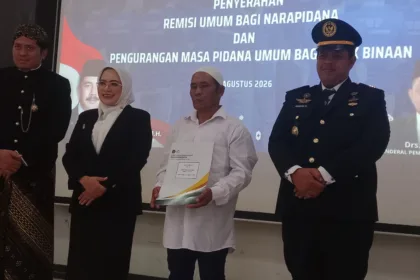Warga binaan Rutan Banjarnegara menerima remisi HUT RI ke 81 dan langsung bebas