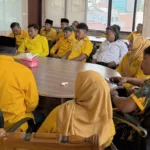 Suasana pertemuan kader partai Golkar Wonosobo dengan pimpinan Mahkamah Partai di Kantor DPP Partai Golkar di Jakarta