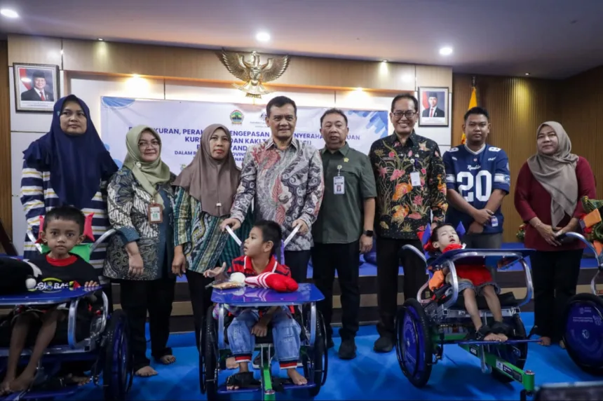 Gubernur serahkan bantuan kursi roda adaptif bagi anak disabilitas
