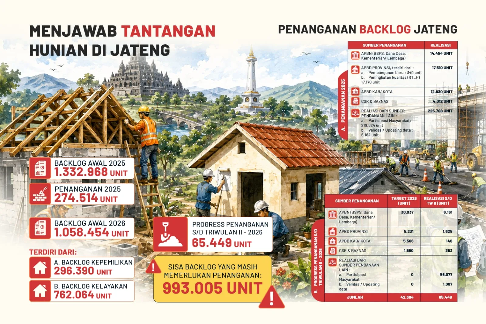 Progres pembangunan rumah tidak layak huni di Jateng