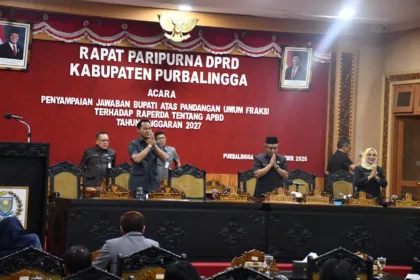 Sidang paripurna DPRD Purbalingga yang membahas tentang APBD Purbalingga tahun anggaran 2027