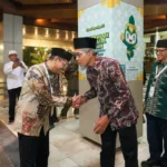 Sekda Jateng dalam menyambut tamu undangan dalam pembukaan MTQ Nasional 2026