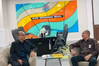 Bupati Banyumas, Sadewo Tri Lastiono, melakukan audiensi langsung dengan Kepala BKN, Prof. Dr. Zudan Arif Fakrulloh, terkait penerapan manmajemen talenta ASN di Kantor BKN Pusat, Jakarta.(Foto: Pemkab Banyumas)
