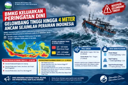 BMKG Peringatkan Gelombang hingga 4 Meter, Ini Daftar Perairan yang Perlu Diwaspadai