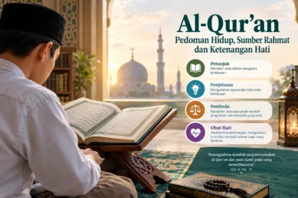 Ilustrasi orang membaca kitab suci Al Qur'an sebagai pedoman kehidupan umat Islam