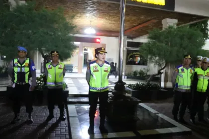 Polres Banjarnegara saat menggelar patroli malam