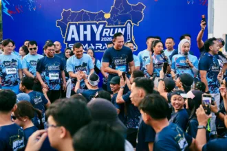 Ribuan pelari ikut AHY Run 2026 di Semarang