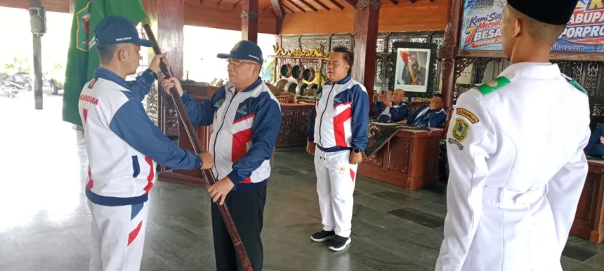 Pelepasan kontingen Kabupaten Banjarnegara menuju Porprov Jateng 2026