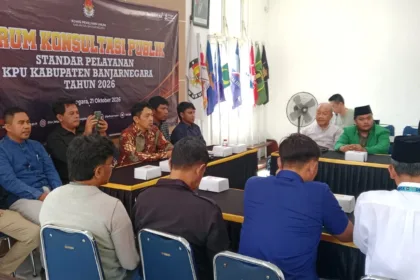 KPU Banjarnegara saat menggelar ruang konsultasi publik