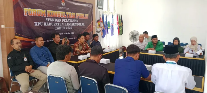 KPU Banjarnegara saat menggelar ruang konsultasi publik