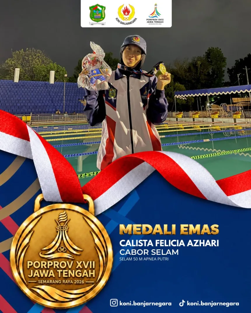 Peraih medali emas Porprov Jateng 2026 cabor selam